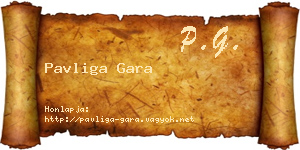 Pavliga Gara névjegykártya
